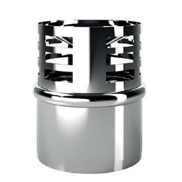 Exhaust terminal with MGS Mono Stainless Steel Aisi316 grill. Single-wall flue
