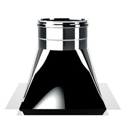 Hopper square-round single-wall flue MONO De Marinis Inox