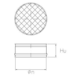 MONO De Marinis Inox single wall flue male connection grid