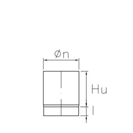 0.25 meter SDT2 DESIGN 2mm thick pipe for wood stoves