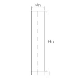 1 meter SDT1 DESIGN 2mm thick pipe for wood stoves