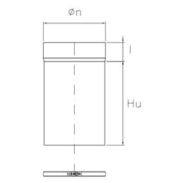 Elemento per tubo telescopico SDET DESIGN spessore 2mm per