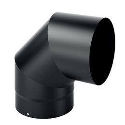 90 ° bend SDC9 DESIGN thickness 2mm for wood stoves
