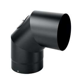 Curva 90° con ISPEZIONE SDC9 DESIGN spessore 2mm per stufe a