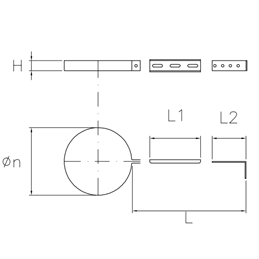 Staffa di supporto regolabile SDSM per serie DESIGN tubo stufa a legna