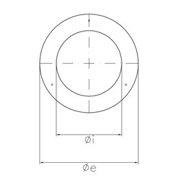 Hole cover rosette for DESIGN SDRS stove pipe