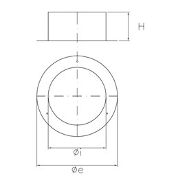 Through hole cover for DESIGN SDRP stove pipe