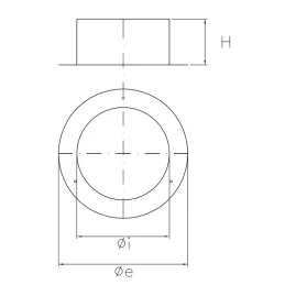 Rosone copriforo passante per tubo stufa DESIGN SDRP