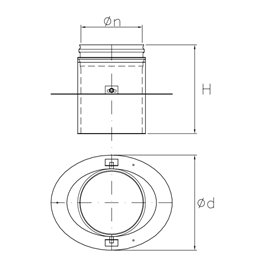Rosone telescopico modulare per tubo stufa DESIGN SDRTM