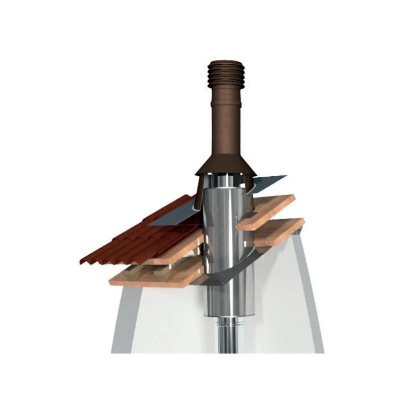 Passaggio tetto legno elemento PASSANTE per canna fumaria INOX