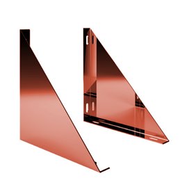 Pair of support fins for intermediate flue plate Copper De Marinis