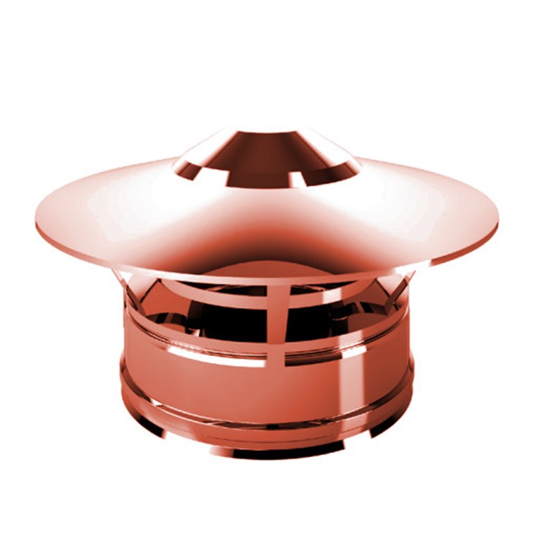 Chinese double wall flue hat ISO25 De Marinis Copper