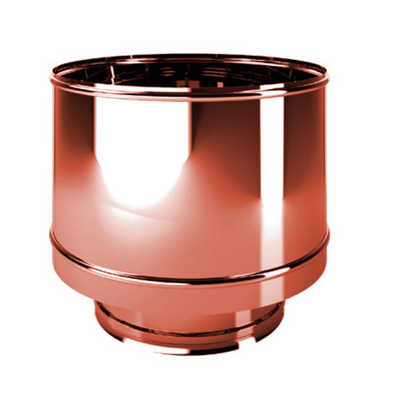 Windproof hat for double wall flue ISO25 De Marinis Copper