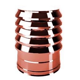 Double wall flue ring hat ISO25 De Marinis Copper
