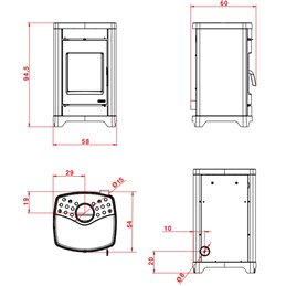Stufa a legna Palazzetti Charlotte 10G 10 KW 5 stelle