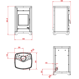 Stufa a legna Palazzetti Charlotte G10 10 KW 5 stelle