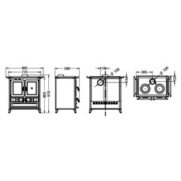 Cucina a legna Thermorossi Klaretta EVO 8,2Kw