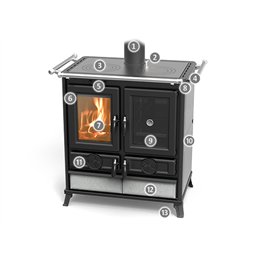 Cucina a legna Thermorossi Violetta EVO Stone 8,2Kw
