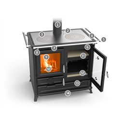 Cucina a legna Thermorossi Margot EVO 12,1Kw