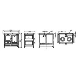 Thermorossi Margherita EVO Ceramica 12.1Kw wood-burning stove