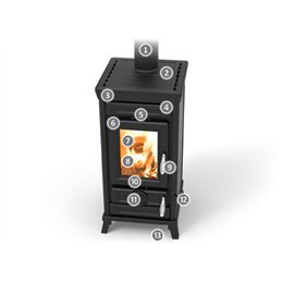 Stufa a legna Thermorossi Sofia EVO Easy 7,4 Kw