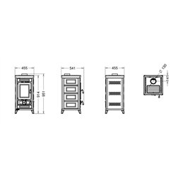 Thermorossi Sofia EVO Maiolica wood stove 7.4 Kw