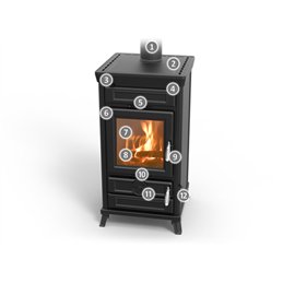 Stufa a legna Thermorossi Ilaria EVO Easy 10,8Kw