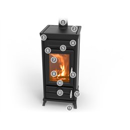 Thermorossi Vittoria EVO Easy wood stove 13.2Kw