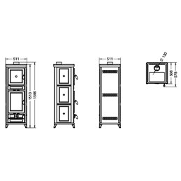 Stufa a legna con forno Thermorossi Anna EVO Maiolica 13,8Kw