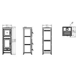 Stufa a legna con forno Thermorossi Anna EVO Stone 13,8Kw