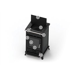 Wood stove with hob and oven Thermorossi Filò 10.8Kw
