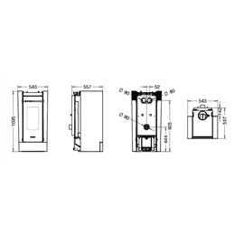 Thermorossi Creo Evo Wood 10.1Kw ductable and ventilated wood