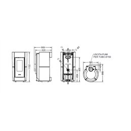 Thermorossi Chic Evo Wood 10.1Kw ductable and ventilated wood