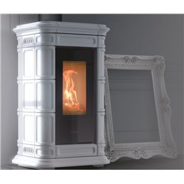 Thermorossi Saint Moritz Evo Wood Maiolica 10.1Kw ductable and ventilated wood stove