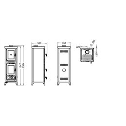 Stufa a legna con forno Thermorossi Agnese EVO Easy 7,4Kw