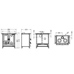 Cucina a legna Thermorossi Klarissa EVO Easy 8,2Kw