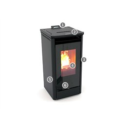 Stufa a pellet Thermorossi Urban 7,2 Kw