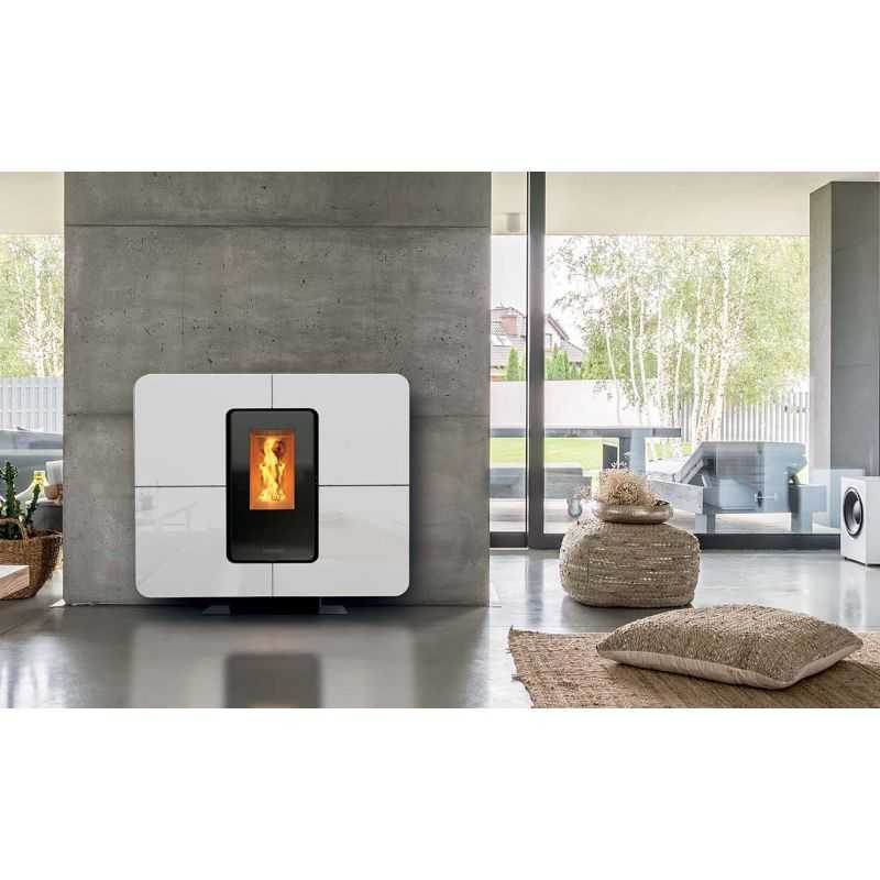 STUFA A PELLET THERMOROSSI SLIMQUADRO IDRA MAXI 20.5 KW | Fuoco Naturale