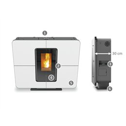 Stufa a pellet Thermorossi SlimQuadro Style Evo Cristallo 11Kw