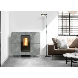 Stufa a pellet Thermorossi SlimQuadro Style Evo Gres 11Kw