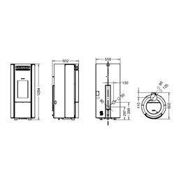 Stufa a pellet Thermorossi PopStar Cristallo 9,6Kw