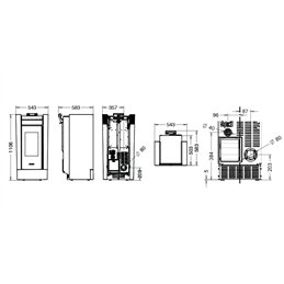 Stufa a pellet Thermorossi Creo Natural Air EVO 11,4Kw 5 Stelle