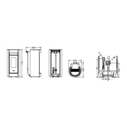 Stufa a pellet Thermorossi Moma Natural Air EVO 11,4Kw 5 Stelle