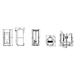 Stufa a pellet Thermorossi Chic Natural Air EVO 11,4Kw 5 Stelle