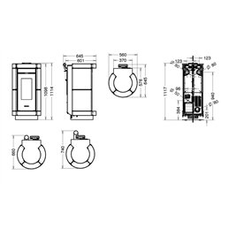 Stufa a pellet Thermorossi Dorica Maiolica PLUS 11,8Kw