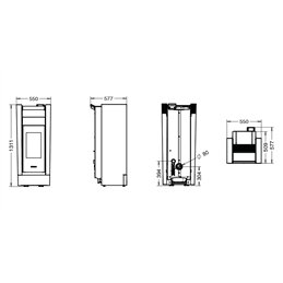 Stufa a pellet Thermorossi Creo Supreme Natural Plus EVO 11,4Kw