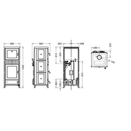 Termostufa a legna FLORA Maiolica Thermorossi 15,1 kW 5 stelle