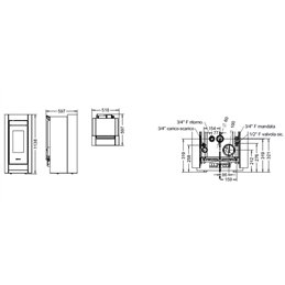 Termostufa a pellet Thermorossi ESSENZA Metalcolor Idra 21 5