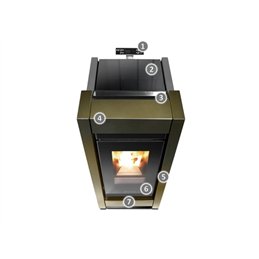 Thermorossi ESSENZA Metalcolor Idra 21 pellet thermo stove 5