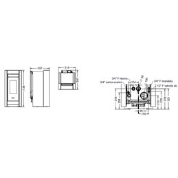 Thermorossi pellet thermo stove ESSENZA Stone Idra 21 5 stars